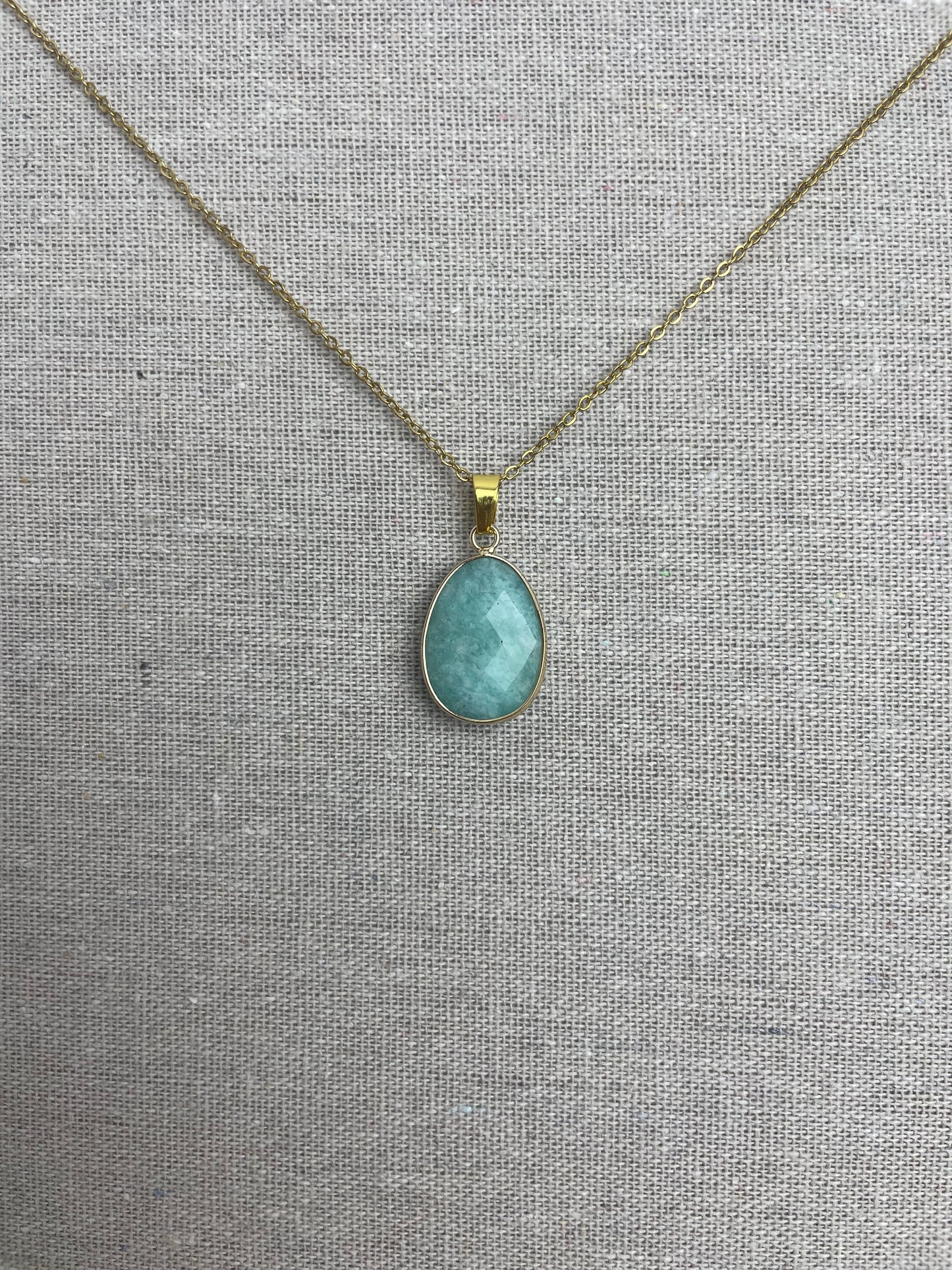 Collier pendentif Amazonite
