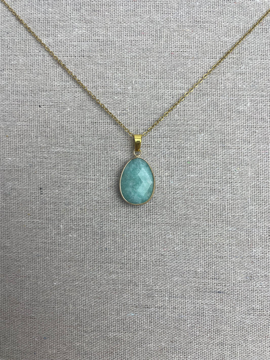 Collier pendentif Amazonite