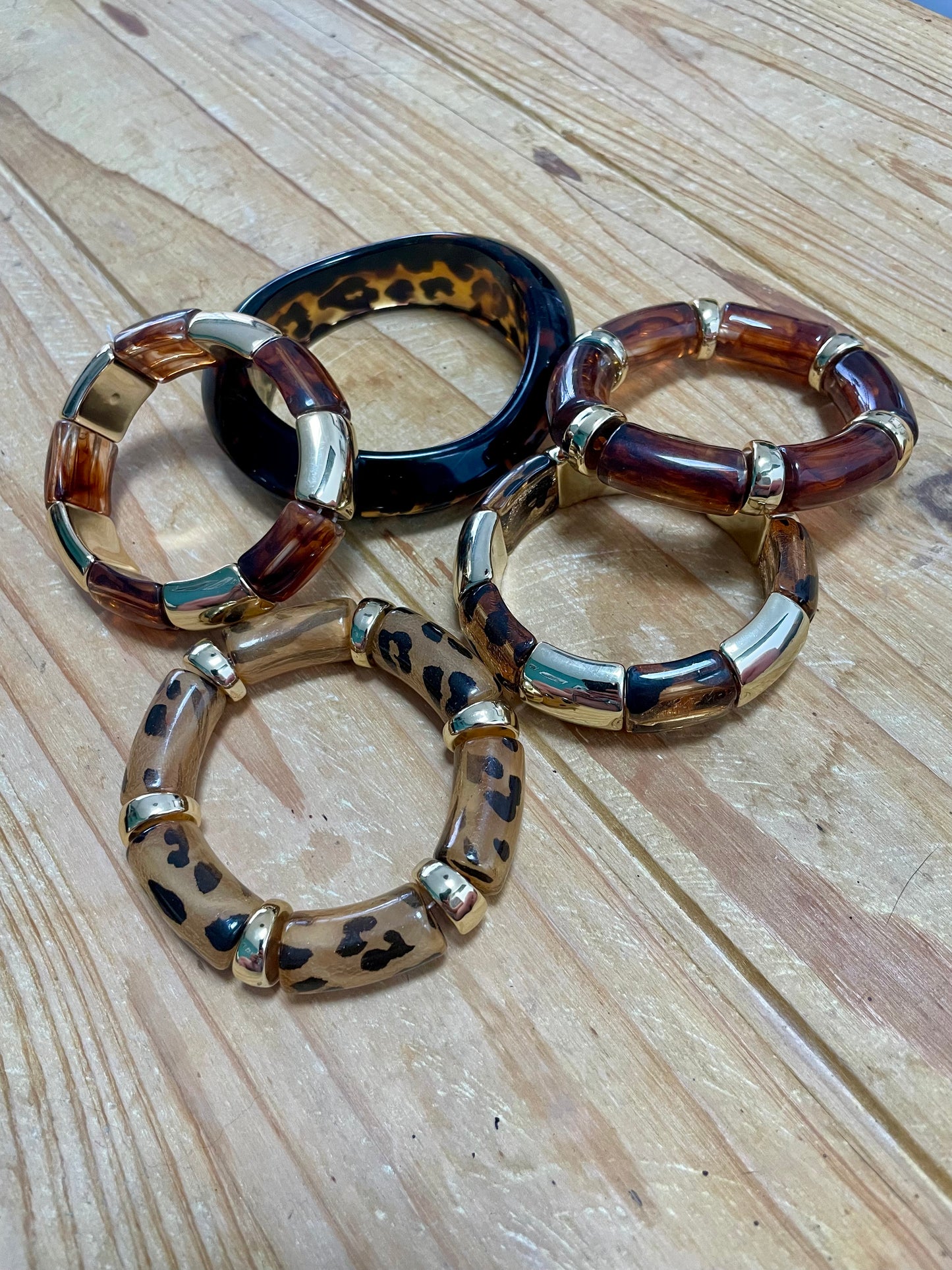 Bracelet Léopard Doré