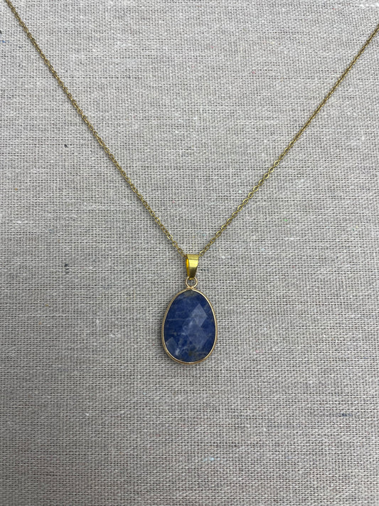 Collier pendentif Sodalite