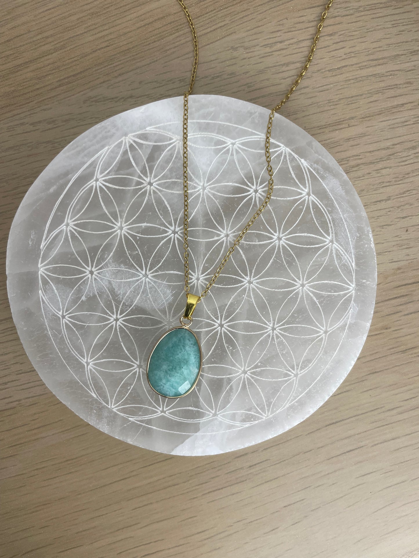 Collier pendentif Amazonite