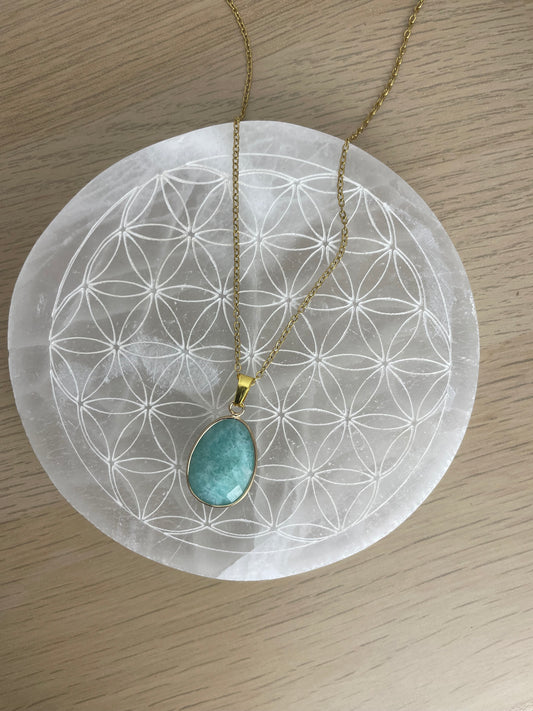 Collier pendentif Amazonite