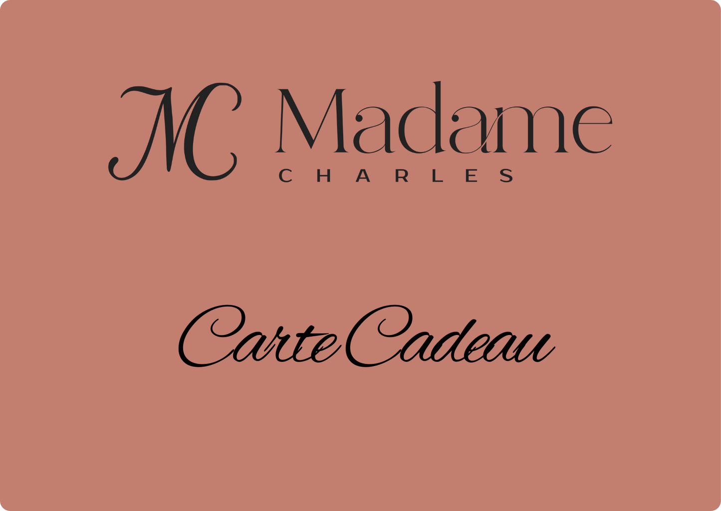 Carte Cadeau Madame Charles