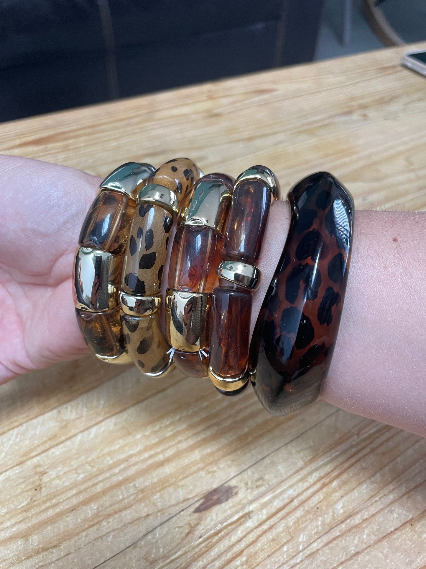 Bracelet Doré Léopard