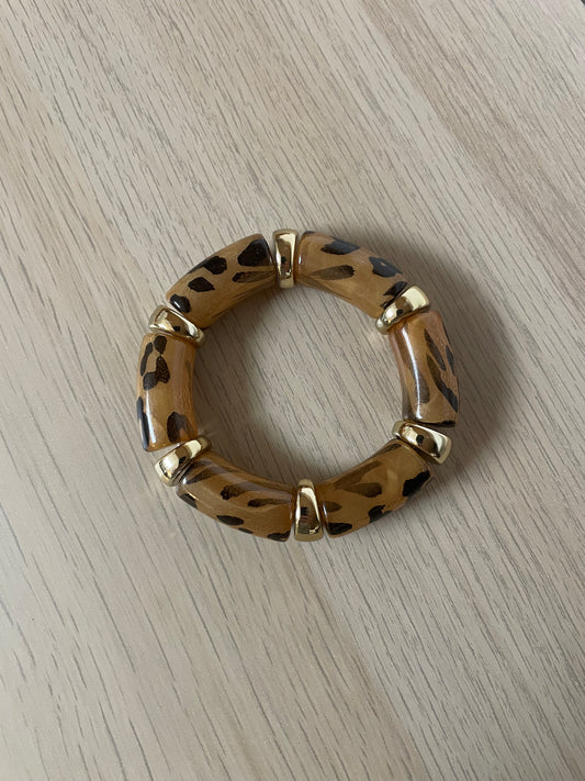 Bracelet Léopard Doré