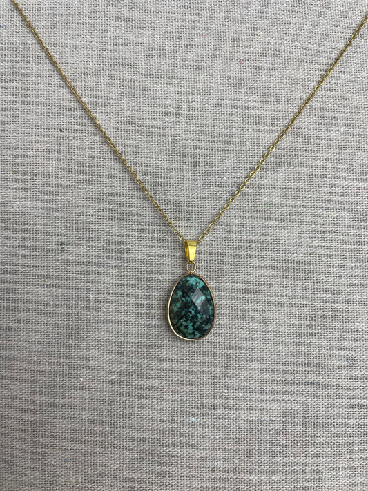 Collier pendentif Turquoise d'Afrique